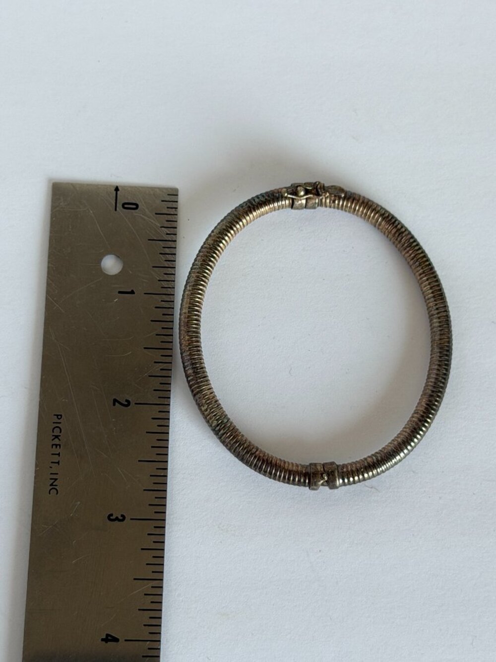Vintage Italian 925 Sterling Silver Tubogas / Gas Pipe Bracelet - Picture 9 of 9
